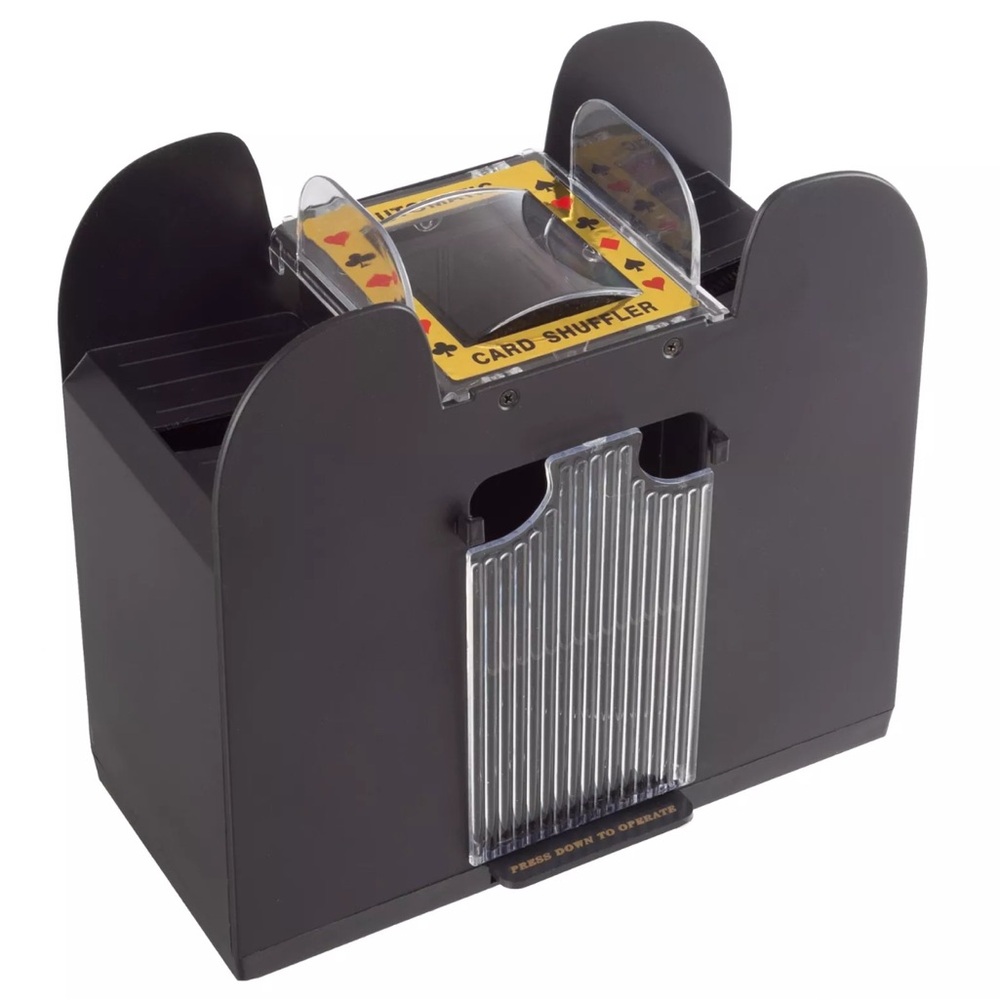 Automatic Card Shuffler Battery Operated 6-Deck Playing Card Dispenser Casino